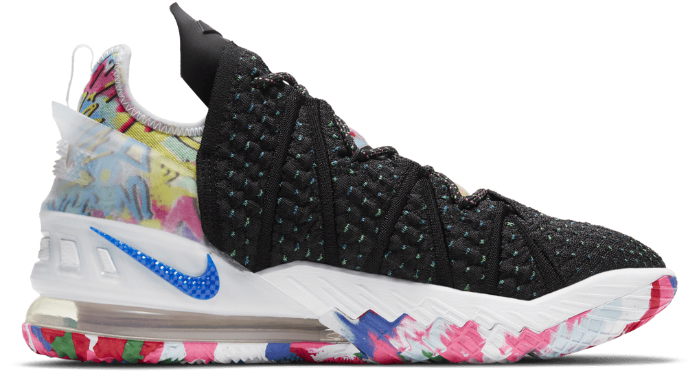 nike lebron 18 blue multi