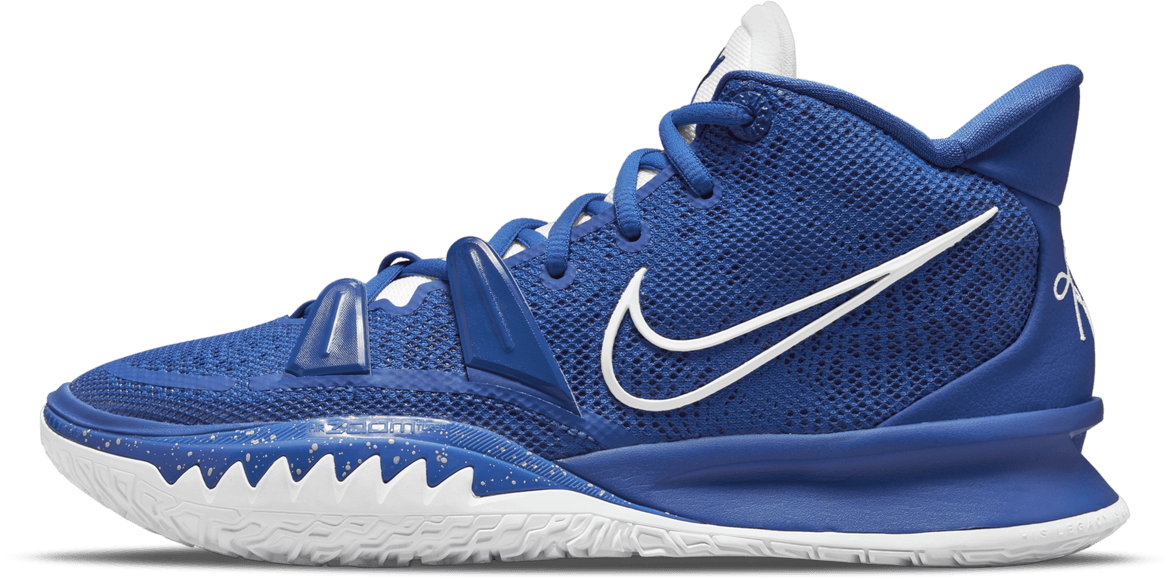 kyrie blue and white basketball shoes