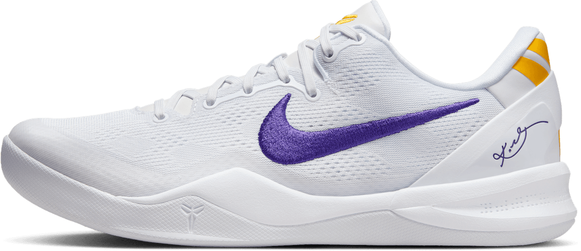 KOBE VIII PROTRO 8.5 ホワイト/パープル Nike Kobe 8 Protro Court Purple Basketball Shoes FQ3549-100