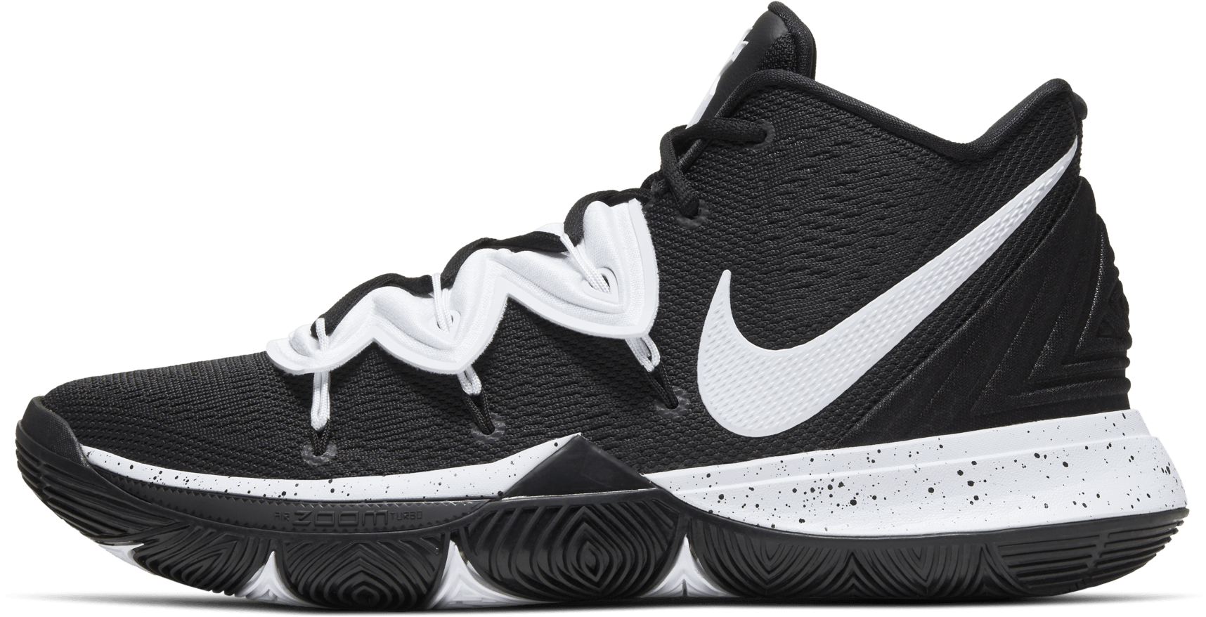 kyrie 5 black white