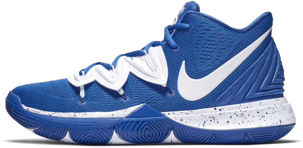 Kyrie 5 basketball shoes hotsell white/deep royal blue/glacier blue