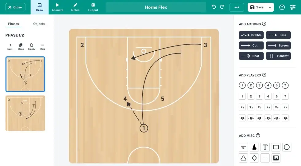Play Creator &mdash; drag-and-drop animated basketball play editor